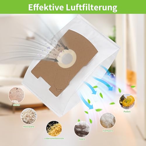 15 Stück Staubsaugerbeutel für Vorwerk Tiger VT 300, 260, 265, 270, ähnlich FP 260, Beutel kompatibel mit SWIRL V66 (fwk260 beutel-15pcs)