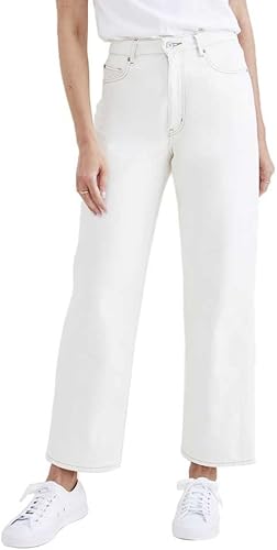 Dockers High Waist Jean Cut Straight High Straight White Garment Dye 24 -