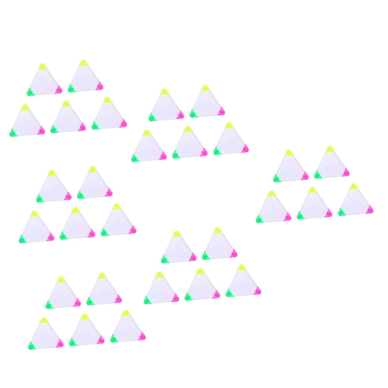 Tofficu 30 Pezzi Evidenziatori Triangolari Ergonomici Penne Fluorescenti Quick Dry per Studio e Ufficio Punta Resistente e Sbavatura per Scuola e Casa