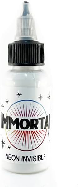 Immortal Tattoo Ink "NEON INVISIBLE" 1/2-oz Bottles -Tattoo Supplies-