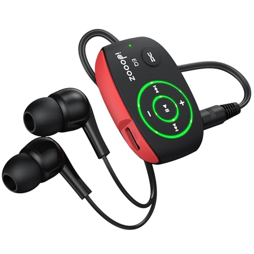 Mp3 Player with LED Light,idoooz X2 8GB Mini Mp3 Music Player,Clip Mp3 Player for Sports,Gym,Jogging,Running,Lossless Sound Quality