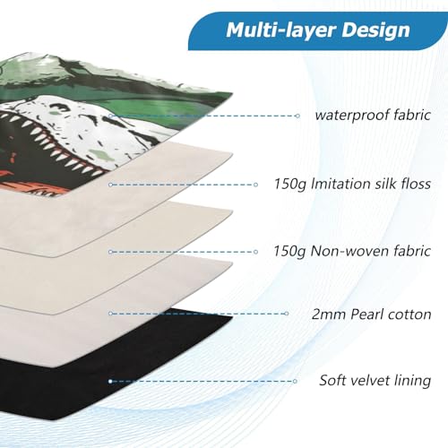 Funda para portátil 13-14 pulgadas impermeable con diseño dinosaurio miniatura 4