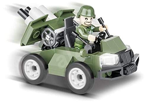 Carro Militar Batalhão com 60 Peças Cobi Blocos De Montar Verde