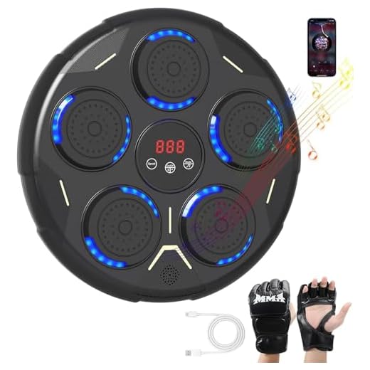 ETTUOSO Music Boxing Machine, Boxing Machine Wall Mounted Music, Smart Bluetooth Boxing Equipment, Boxing Music Workout Machine with Gloves