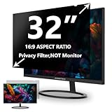 ACONETMAX 32 Inches Privacy Screen Filter for Computer 16:9 Widescreen Monitor | Privacy Shield | Anti Glare | Blue Light Filter | Eye Protection | Anti-Scratch Protector Film
