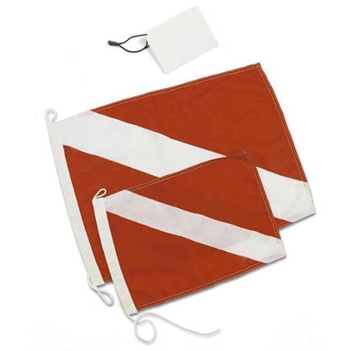 Best divers Sub Flag Large 40 x 30 cm, Unisex Adult, White and Red,