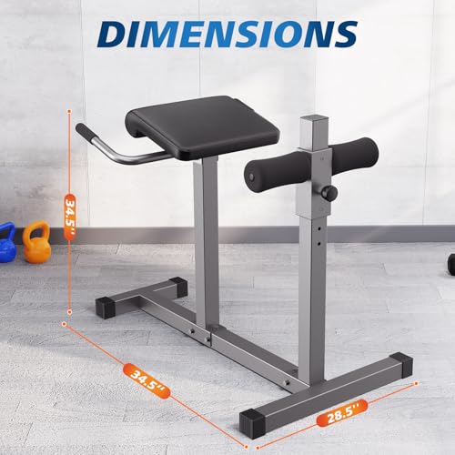 Marcy Adjustable Hyperextension Roman Chair / Exercise Hyper Bench JD-3.1 Dark grey by MARCY - Image 2