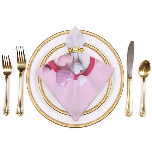 Servilletas de Tela con Forma de Corazón 4 Piezas miniatura 3