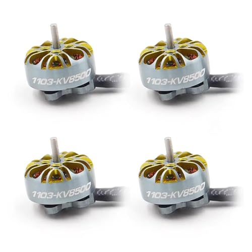 1103 8500KV 2~3S Lipo ブラシレスモーター 9N12P 1.5mm シャフト Gemfan 65mm HQprop 65mm プロペラ Tinywhoop ドローン用 (4個 1103 8500KV)