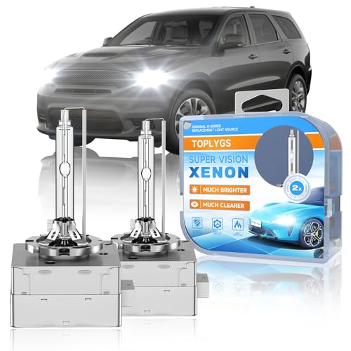 Image of 6000K D3S Xenon Bulbs Fit for Dodge Durango RT SRT GT SXT Dart | Dodge 2014-2020 Durango RT SRT GT SXT Sport 2013-2016 Dart D3S HID Xenon Bulbs, OEM Replacement Hi&Lo Beam Xenon Lights, 2PK
