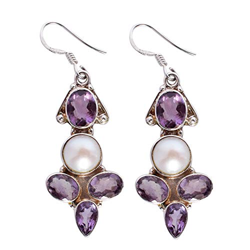 Boucles d'oreilles améthyste en argent 925, le cadeau d'anniversaire idéal