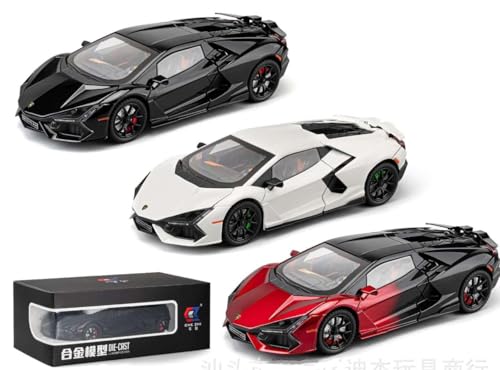 Image of 1:24 Lamborghini Revuelto Diecast Metal Pull Back Car - 4 Openable Doors with Sound & Light | Perfect Toy Decoration & Gift for Kids【Colors as Per Stock】
