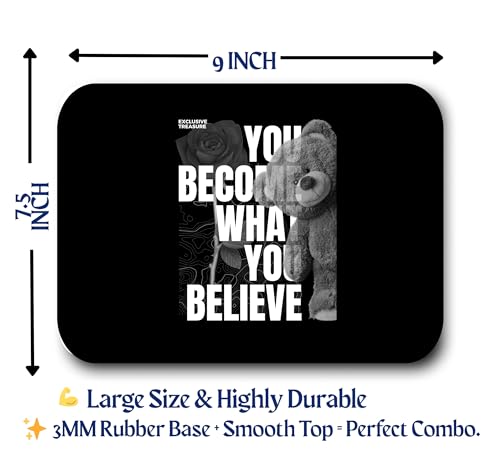 Image of Ultra-Durable Mouse Pad - Anti-Slip Rubber Base, Comfortable 3MM Surface - 9 x 7.5 Inches Ideal for Everyday Use| Home and Office