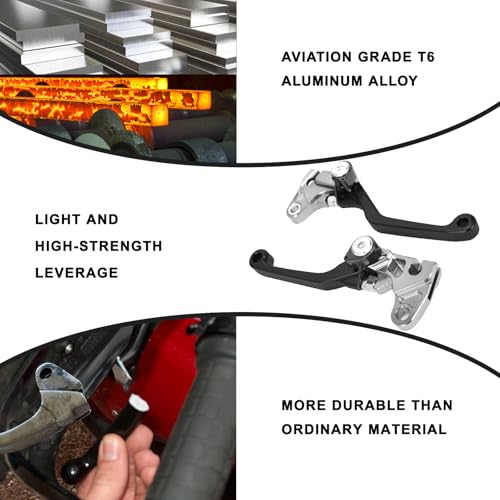 IUVWISN Brake Clutch Levers for KLX 110 KLX110 2002-2025 KLX110L 2010-2025 Dirt Pit Bike Adjustable CNC Lever Pivot Set Secure Vibrant Anodized Black by IUVWISN - Image 7