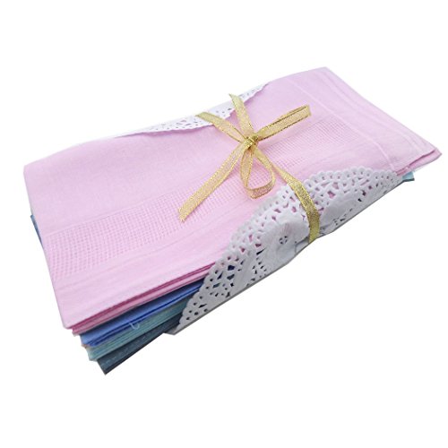 OWM Handkerchief Dozen Assorted Color Soft Plain Cotton Man Handkerchief