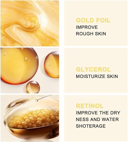 Image of GOLD Collagen Face Masks - Deep Hydrating & Firming Overnight Hydrogel Mask, Anti-Wrinkle Lifting, Real Collagen Infused for Plump Skin, Pore Tightening, Skin Barrier Protection (1 pcs)