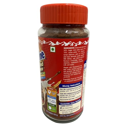 Image of OVALTINE Malted Health Drink Chocolate Flavour Powder, Health Drink for Kids Adults, Nutrition Drink with Vitamins Minerals, Tasty Milk Mix in Glass Jar Daily Energy & Wellness, 400g (Pack of 2)