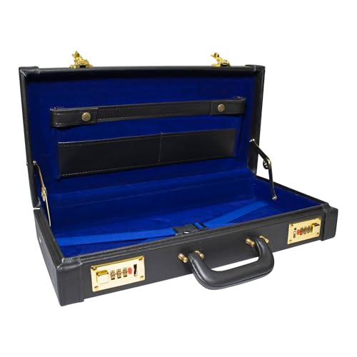 Premium Masonic Regalia Half Apron Hard Case Briefcase, Black Leather – Freemason Bags & Cases