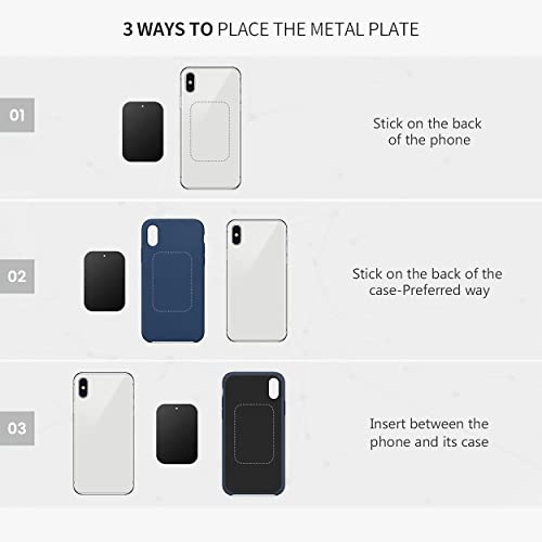 Image of Magnetic Mount Metal Plates for Car Mount Phone Holders - Rectangular & Round Plates With 3M Adhesives (3M-SHEET-2BIG-&-2SMALL)