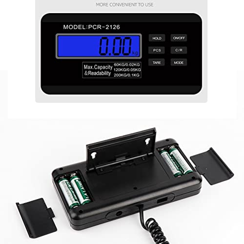 Báscula Postal Digital 440lbs Plataforma Acero Inoxidable Negra miniatura 3