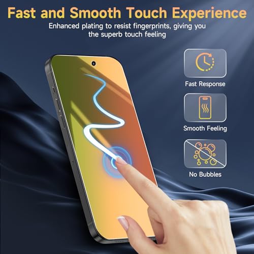 Image of (2 Pack) Privacy Screen Protector Compatible for iPhone 16 Pro Max Tempered Glass - Red to Green Gradient /Shatterproof /Anti-Scratch /Mirror Finish /Blue Light Blocking /Touch-Sensitive /Bubble-Free