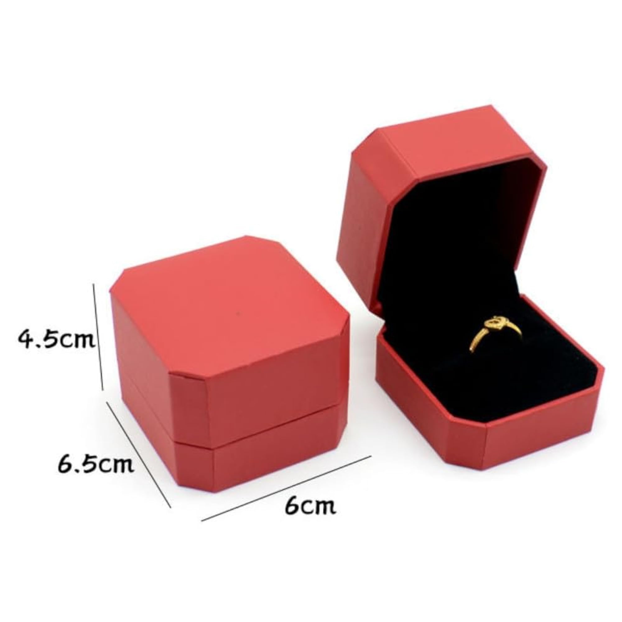 Jewelry Packaging Ring Box, Red Display Storage Box