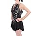 Kmeruoys Figure Skating Outfit for Women Girls Dance Costume Performance Dress Team Sports Clothing (Color : Black, Size : 120CM)