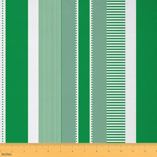 Green Striped Upholstery Fabric Neutral Minimalist Stripes Flannel Fabric By The Yard Soft 3 Yard Modern Geometric Line Decorative Fabric for Chairs Fashion Simple Green Home DIY Decor,Not Stretchy