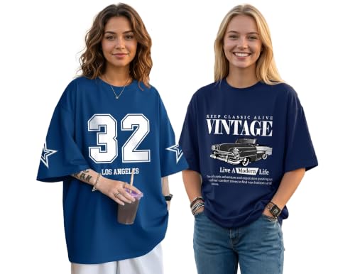 Image of AUSK Oversized T-Shirts || Printed Half Sleeve Tshirt for Womens