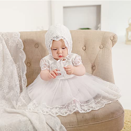 Limlope Baby Girls Embroideries Baptism Dresses 3Pcs Formal Flower Christening Special Occasions Gown Outfit For Party Wedding #TOP5