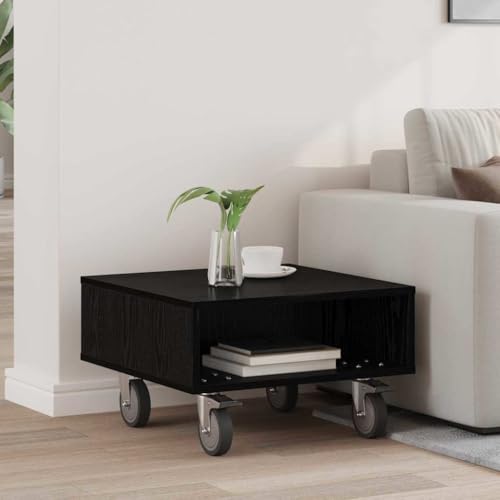 Mesa de madera plegable con ruedas de 50,5 cm para espacio pequeño 3