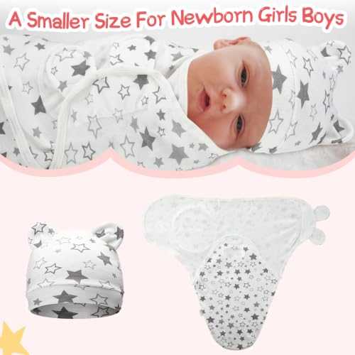 Image of Buryeah 4 Pack Preemie Swaddle Blanket Wrap Set