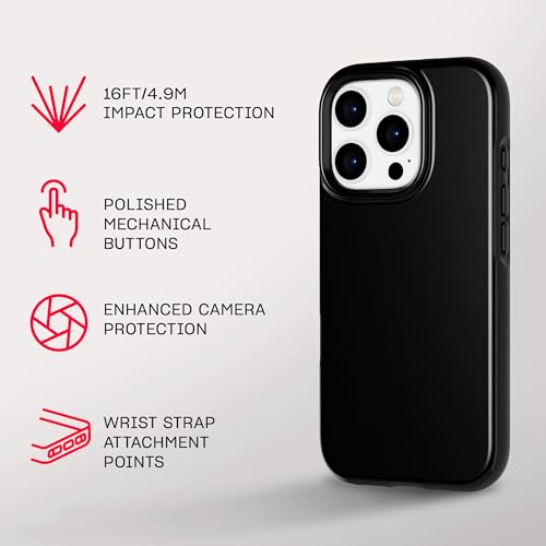 Image of Tech21 EvoDusk for iPhone 16 Pro Compatible with MagSafe - Impact Protection Case 15x Military Standard Tested - in Black