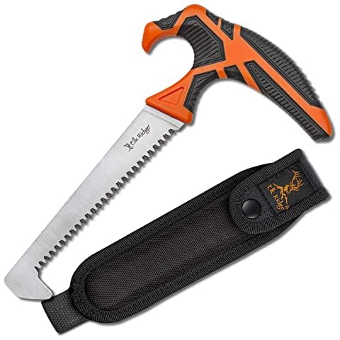 Elk Ridge Outdoors - TREK - Stainless Steel Saw, Orange and Black TPR Molded Handle, Black Rigid Carrying Pouch, Hunting, Camping, Survival, Exploring - ER-TKSAW001 Cover