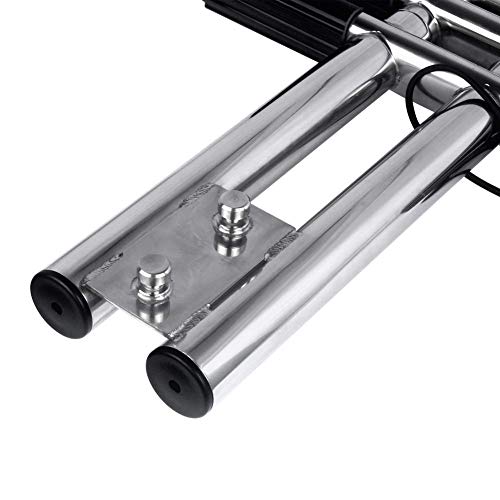 Hoffen 4 Steps Boat Ladder Stainless Steel Telescopic Ladder Dual Vertical Telescoping Tube with 2.56