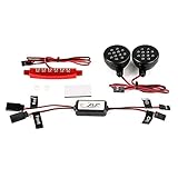 Band neu und hochwertig. Kaxofang 1/5 Rc Auto Teile Front Lampe und Metall Heck Licht und Auto Licht Steuerung für Hpi Rovan Baja 5B,Rot