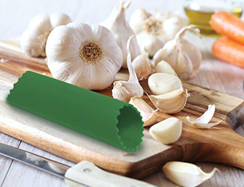 Fantes 43836 Silicone Garlic Peeler Tube, Green, The Italian Market Original Since 1906 5 X 1.5-Inches #TOP5