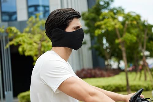 Unisex Winter Ski Mask Outdoor Protect Face Cover Earmuffs Balaclava Cycling Bicycle Motorcycle Mask (Black)