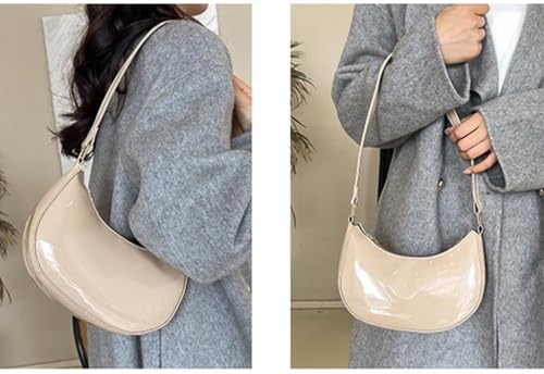 Image of Patent Leather Evening Purse Shiny Clutch MINI Hobos Armpit Shoulder Bag