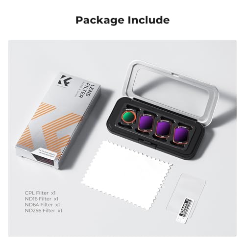 Image of K&F Concept K-Series CPL ND Filter Kit Compatible with DJI OSMO Pocket 3 Creator Combo Accessories, CPL ND16 ND64 ND256 Magnetic Action Camera Neutral Density Polarising Filters HD Optical Glass | Magnetic, Compatible with Pocket 4 /3, Xtra Muse, Neutral Density Polarising Filter HD Optical Glass, FD161