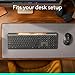 Logitech Signature Slim Solar+ Wireless Bluetooth Keyboard K980, Solar and Artificial Light Powered, Up to 10 Years Battery Life, Customizable Keys - Graphite
