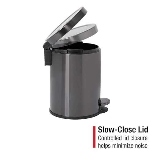Caneca de basura redonda de acero inoxidable Rubbermaid 6 litros miniatura 6