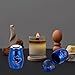 CONGARTENO Portable Mini Bone Ash Urn Cremation Container with Seal, Blue Stainless Steel Family Funeral Casket for Pet and Loved Ones Memorial