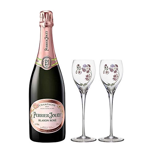 Kit Perrier-Jouët Blason Rosé 750ml + 2 Taças Flute