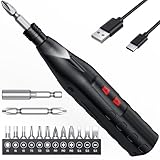 電動ドライバー 小型 強力 【2026革新モデル】 充電式ドライバー ペン型 合金製 正逆転切り替え 手動兼用 Type-C 急速充電 高輝度 LEDライト 軽量 滑り止め 人間工学設計 ビット 14本付 操作簡単 ドライバー 電動 ネジ締め DIY用 家庭用 組み立て 電動作業工具 女性 初心者対応 父の日 誕生日プレゼント