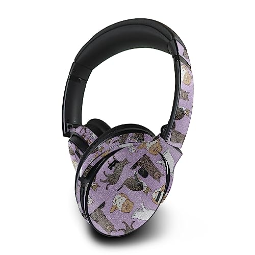 Image of MightySkins Glossy Glitter Skin Compatible With Bose QuietComfort 45 Headphones - Cat Chaos | Protective, Durable High-Gloss Glitter Finish | Easy to Apply, Remove, and Change Styles | Made in The USA