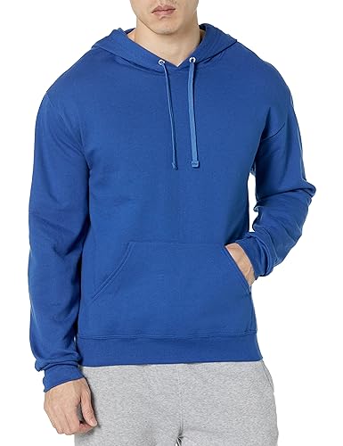 Fruit of the Loom Unisex's Eversoft Fleece Hoodies, Full Zip, Moisture Wicking & Breathable, Sizes S-4x Hooded Sweatshirt, Mellow Blue Pullover, Medium