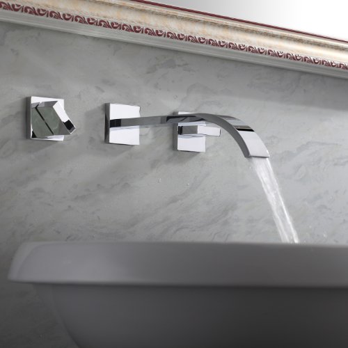 Lightinthebox Two Handle Widespread Flexble Wall Mounted Bathroom Vessel Sink Lavatory Faucet Chrome Finish Spout Bathtub Mixer Taps Bath Shower Faucetsshower System Widespread Waterfall Faucets #TOP3