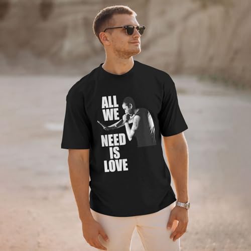 Canserberos Men's Basic Cotton Lightweight Soft T-Shirt Crew Neck Short Sleeve Tee Tops Black4