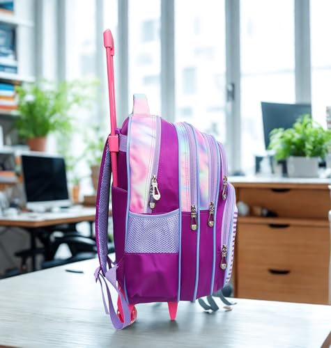 Image of ADSON 3D Embossed School Trolley Bag Large School Bag for Boy Girl, Kids School Bag, Travel Backpack for Girl Boy, Ideal for Children Trolley 16 Inch Water Resistant